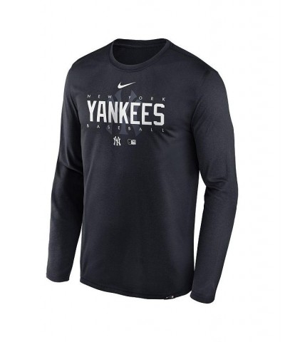 Men's Navy New York Yankees Authentic Collection Team Logo Legend Performance Long Sleeve T-shirt $24.75 T-Shirts