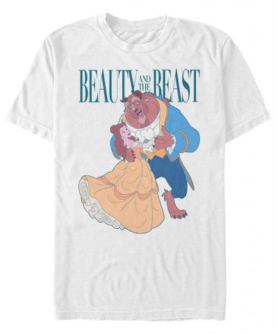 Disney Men's Beauty and the Beast Classic Dance, Short Sleeve T-Shirt White $18.19 T-Shirts