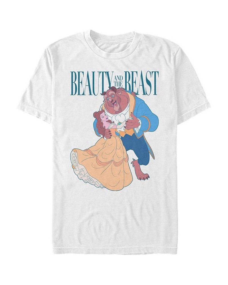 Disney Men's Beauty and the Beast Classic Dance, Short Sleeve T-Shirt White $18.19 T-Shirts