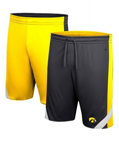 Men's Black, Gold Iowa Hawkeyes Am I Wrong Reversible Shorts $23.91 Shorts