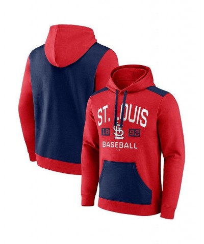 Men's Branded Red and Navy St. Louis Cardinals Chip In Team Pullover Hoodie $30.75 Sweatshirt