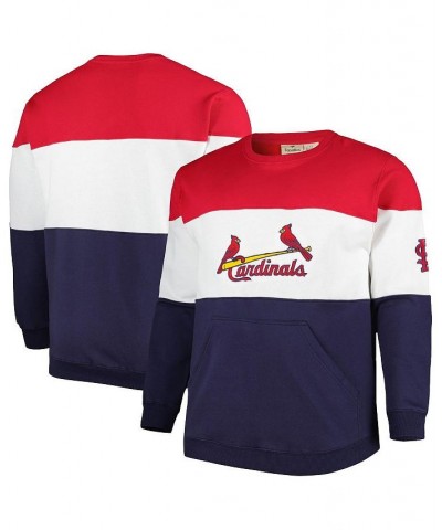 Men's Red, Navy St. Louis Cardinals Big and Tall Pullover Sweatshirt $38.99 Sweatshirt