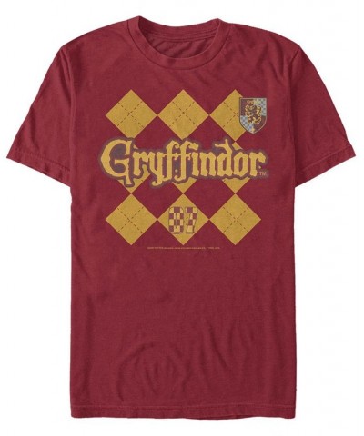 Men's Gryffindor Pride Short Sleeve Crew T-shirt Red $15.40 T-Shirts