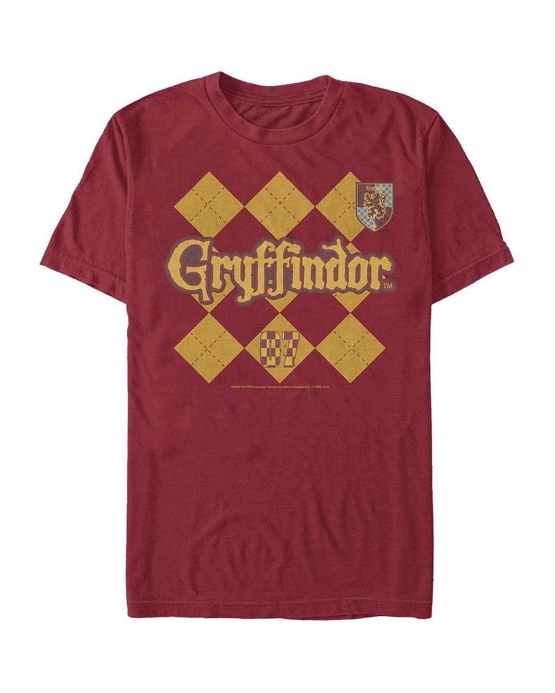 Men's Gryffindor Pride Short Sleeve Crew T-shirt Red $15.40 T-Shirts