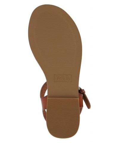 Women's Vienna Round Toe Sandal Brown $29.40 Shoes