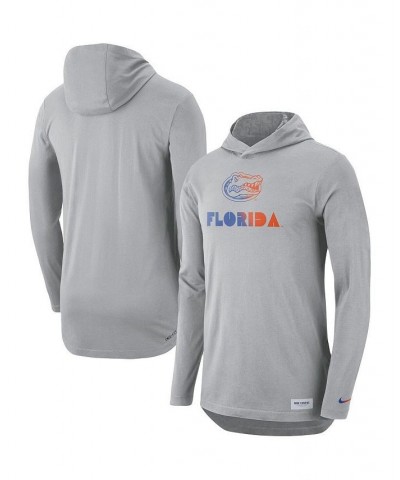 Men's Gray Florida Gators Campus Performance Hoodie Long Sleeve T-shirt $27.60 T-Shirts