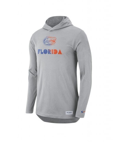 Men's Gray Florida Gators Campus Performance Hoodie Long Sleeve T-shirt $27.60 T-Shirts