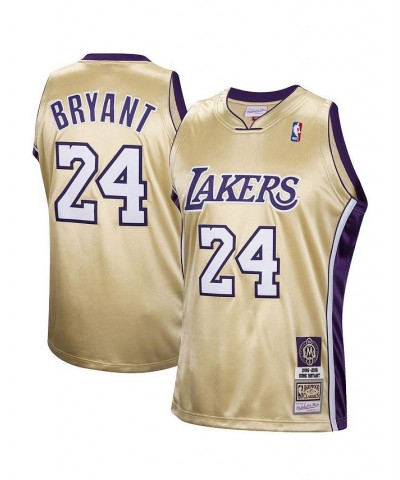 Men's Kobe Bryant Gold Los Angeles Lakers Hall of Fame Class of 2020 24 Authentic Hardwood Classics Jersey $127.30 Jersey