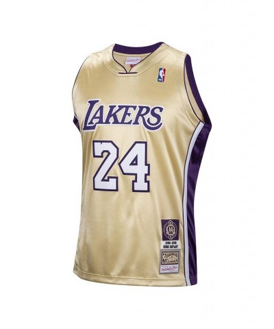 Men's Kobe Bryant Gold Los Angeles Lakers Hall of Fame Class of 2020 24 Authentic Hardwood Classics Jersey $127.30 Jersey