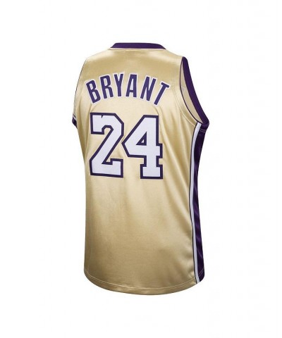 Men's Kobe Bryant Gold Los Angeles Lakers Hall of Fame Class of 2020 24 Authentic Hardwood Classics Jersey $127.30 Jersey