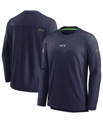 Men's College Navy Seattle Seahawks Sideline Team Performance Pullover Sweatshirt $28.38 Sweatshirt