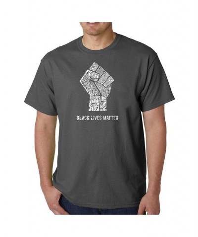 Men's Black Lives Matter Word Art T-Shirt Gray $17.84 T-Shirts