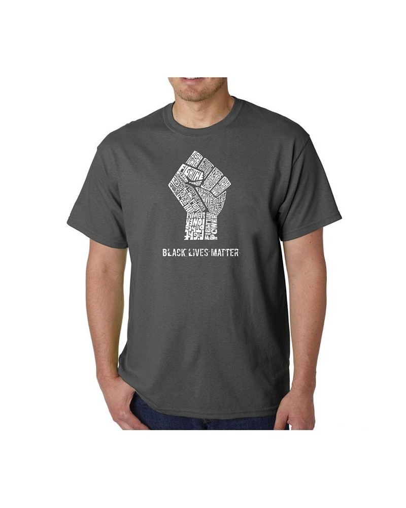 Men's Black Lives Matter Word Art T-Shirt Gray $17.84 T-Shirts