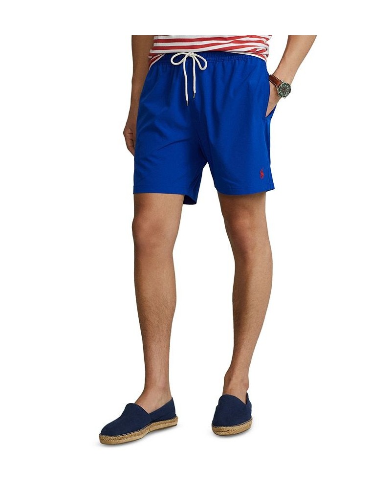 Men's 5-3/4-Inch Traveler Classic Swim Trunks Rugby Royal $43.70 Swimsuits