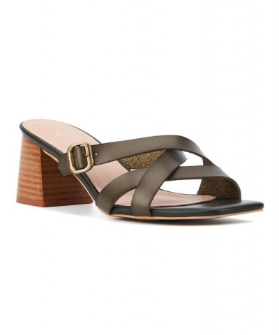 Fantasia Women's Burnished Sandal Green $35.02 Shoes