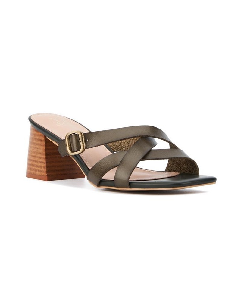 Fantasia Women's Burnished Sandal Green $35.02 Shoes