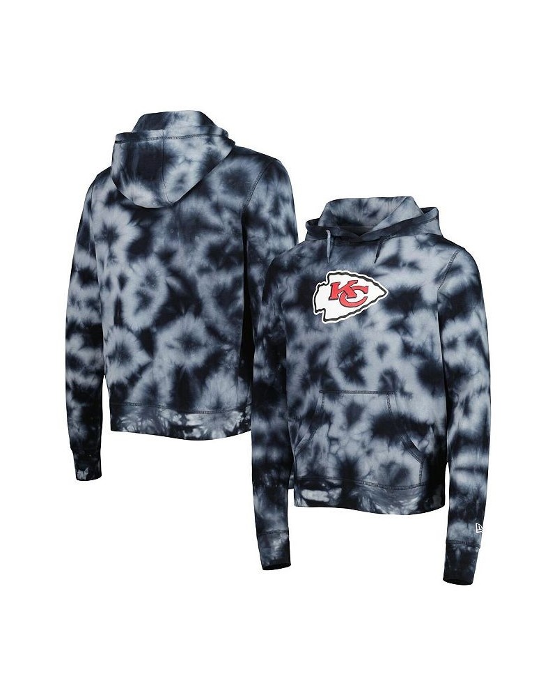 Men's Black Kansas City Chiefs Team Tie-Dye Pullover Hoodie $48.59 Sweatshirt