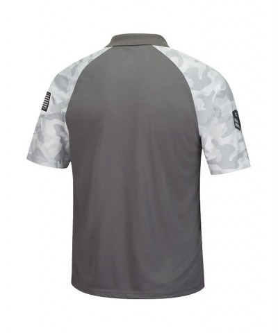 Men's Gray, Camo Miami Hurricanes OHT Military-Inspired Appreciation Raglan Zoomie Polo Shirt $34.79 Polo Shirts