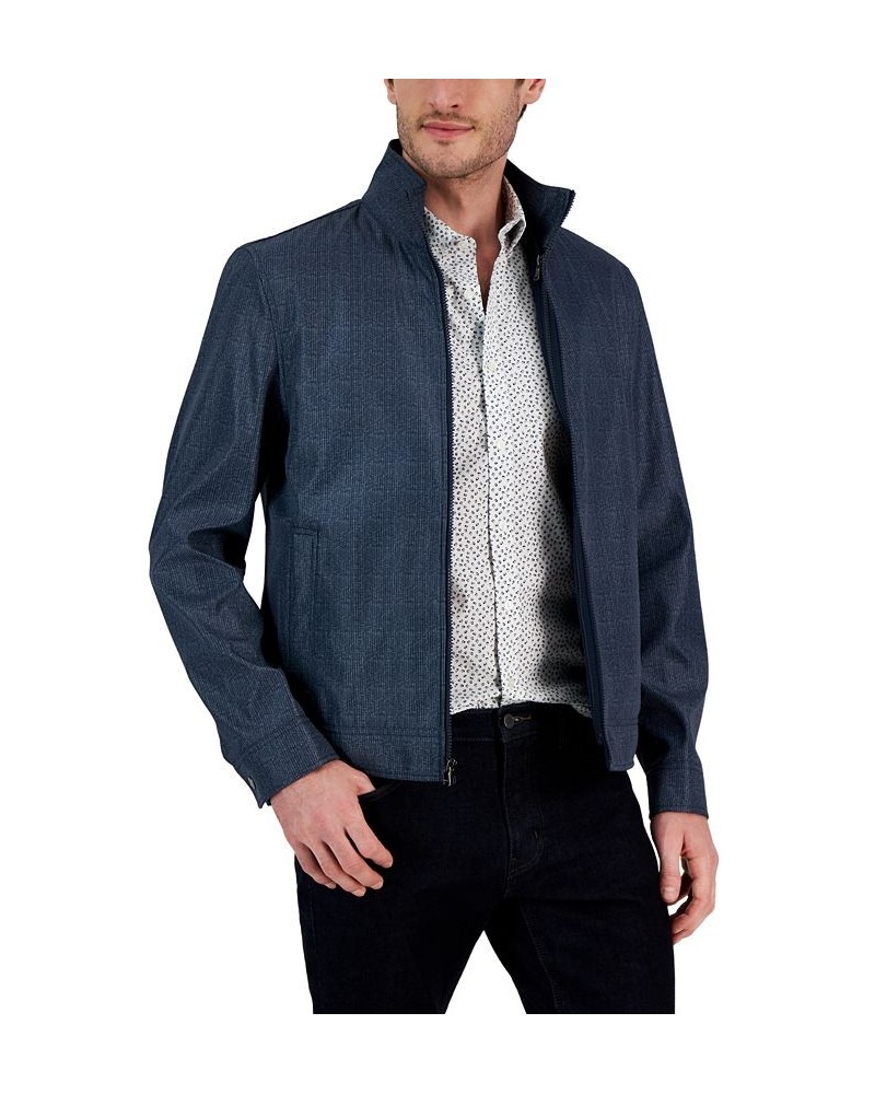 Men's Indigo Stripe 3-in-1 Track Jacket Blue $62.01 Jackets