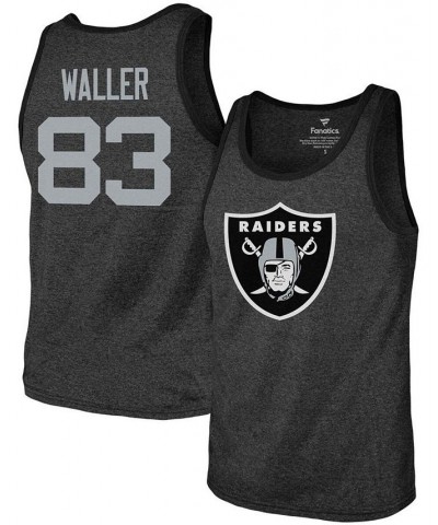 Men's Darren Waller Heathered Black Las Vegas Raiders Name Number Tri-Blend Tank Top $21.07 T-Shirts