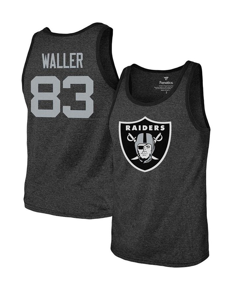 Men's Darren Waller Heathered Black Las Vegas Raiders Name Number Tri-Blend Tank Top $21.07 T-Shirts