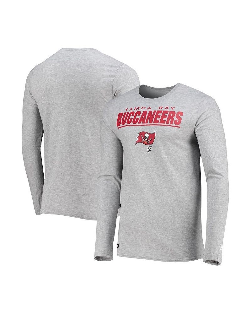 Men's Heathered Gray Tampa Bay Buccaneers Combine Authentic Stated Long Sleeve T-shirt $14.76 T-Shirts