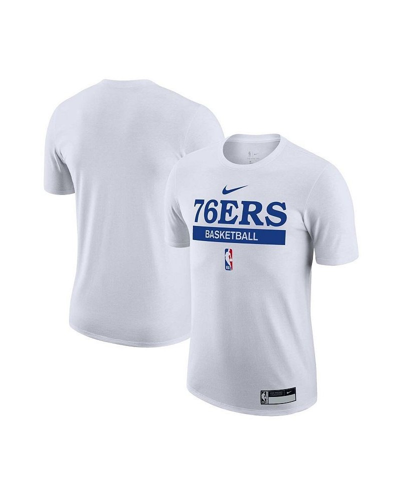 Men's White Philadelphia 76ers 2022/23 Legend On-Court Practice Performance T-shirt $18.35 T-Shirts