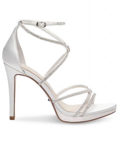 Women's Jaeya Bridal Strappy Dress Sandals White $50.40 Shoes