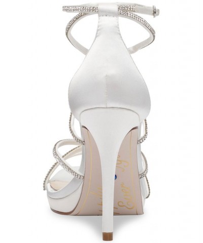 Women's Jaeya Bridal Strappy Dress Sandals White $50.40 Shoes