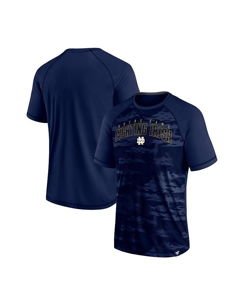 Men's Branded Navy Notre Dame Fighting Irish Arch Outline Raglan T-shirt $25.19 T-Shirts