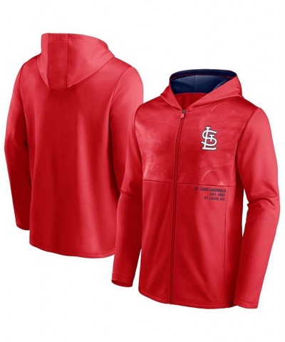 Men's Red St. Louis Cardinals Primary Logo Full-Zip Hoodie $34.40 Sweatshirt