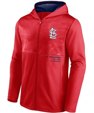 Men's Red St. Louis Cardinals Primary Logo Full-Zip Hoodie $34.40 Sweatshirt