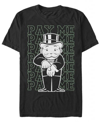 Men's Pay Me Short Sleeve Crew T-shirt Black $14.35 T-Shirts