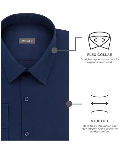 Men's Slim-Fit Flex Collar Stretch Solid Dress Shirt PD03 $16.88 Dress Shirts