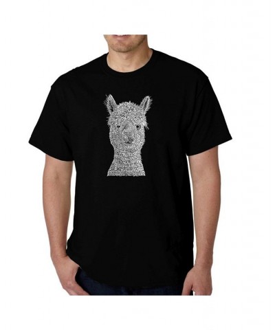 Men's Word Art - Alpaca T-Shirt Black $17.50 T-Shirts