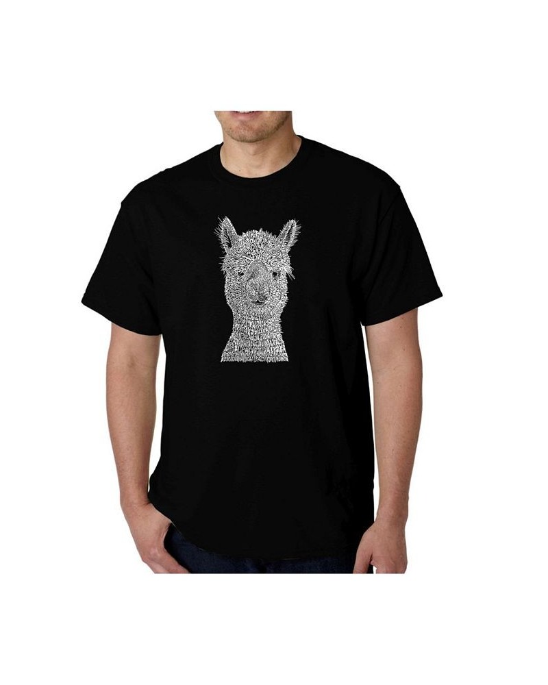 Men's Word Art - Alpaca T-Shirt Black $17.50 T-Shirts