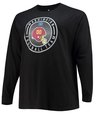 Men's Big and Tall Black Washington Football Team Color Pop Long Sleeve T-shirt $19.60 T-Shirts