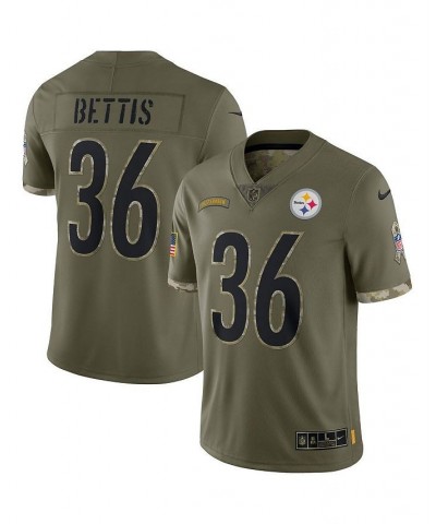 Men's Jerome Bettis Olive Pittsburgh Steelers 2022 Salute To Service Retired Player Limited Jersey $69.56 Jersey