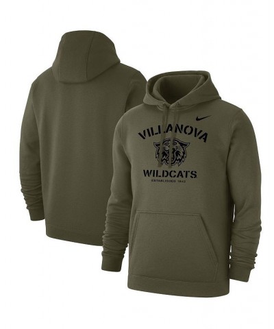 Men's Olive Villanova Wildcats Stencil Arch Club Fleece Pullover Hoodie $35.70 Sweatshirt