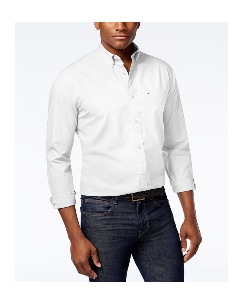 Men's Capote Classic-Fit Stretch Solid Shirt White $26.00 Shirts