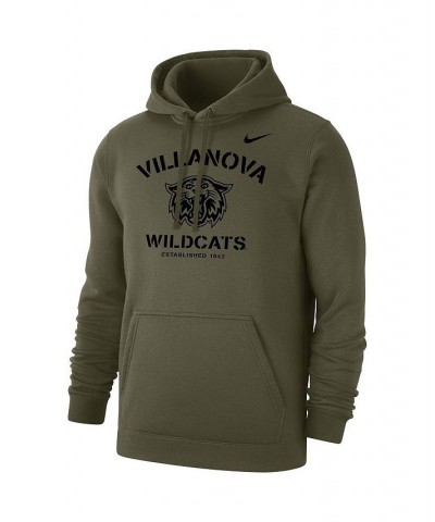 Men's Olive Villanova Wildcats Stencil Arch Club Fleece Pullover Hoodie $35.70 Sweatshirt