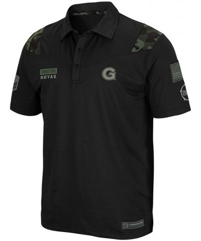 Men's Black Georgetown Hoyas OHT Military Inspired Appreciation Sierra Polo $33.59 Polo Shirts