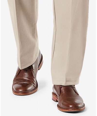 Men's Signature Lux Cotton Classic Fit Creased Stretch Khaki Pants White $27.60 Pants