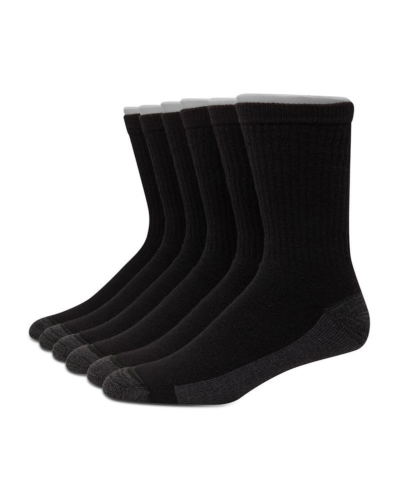 Men's 6-Pk. Ultimate Xtemp Ultra Cushion Crew Socks Black $11.54 Socks