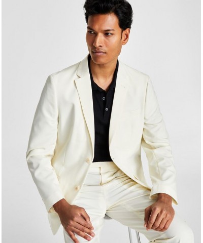 Men's Slim Fit Spandex Super-Stretch Suit Separates Jackets White $130.65 Suits