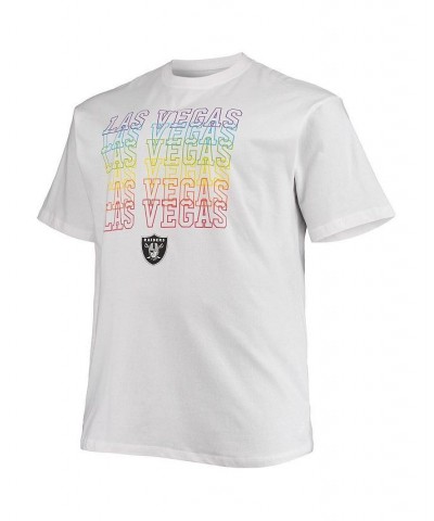 Men's Branded White Las Vegas Raiders Big and Tall City Pride T-shirt $18.69 T-Shirts