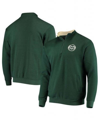 Men's Green Colorado State Rams Tortugas Logo Quarter-Zip Pullover Jacket $31.19 Sweatshirt