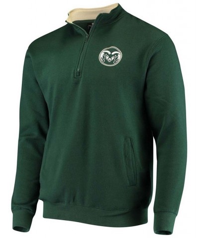 Men's Green Colorado State Rams Tortugas Logo Quarter-Zip Pullover Jacket $31.19 Sweatshirt