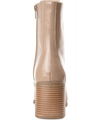 Women's Covva Lace-Up Booties Tan/Beige $43.20 Shoes