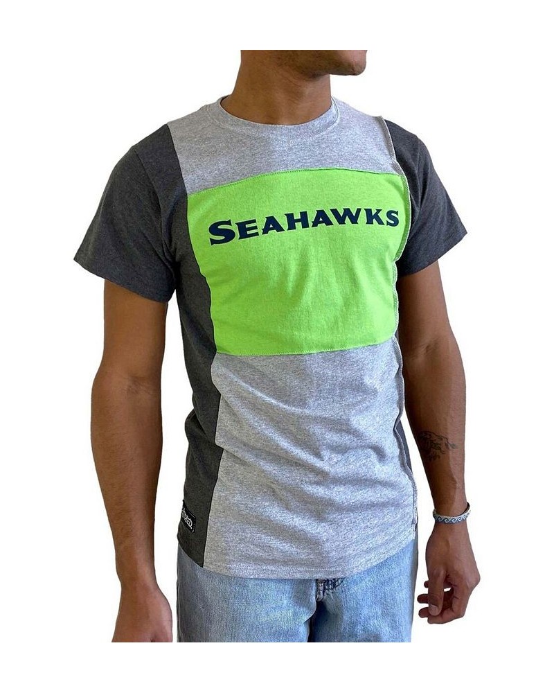 Men's Heathered Gray Seattle Seahawks Split T-shirt $26.99 T-Shirts